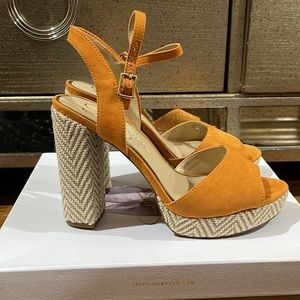 Orange Platform Sandals